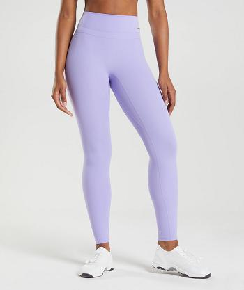 Legginsy Damskie Gymshark Whitney High Rise Fioletowe | PL 2234MQZ